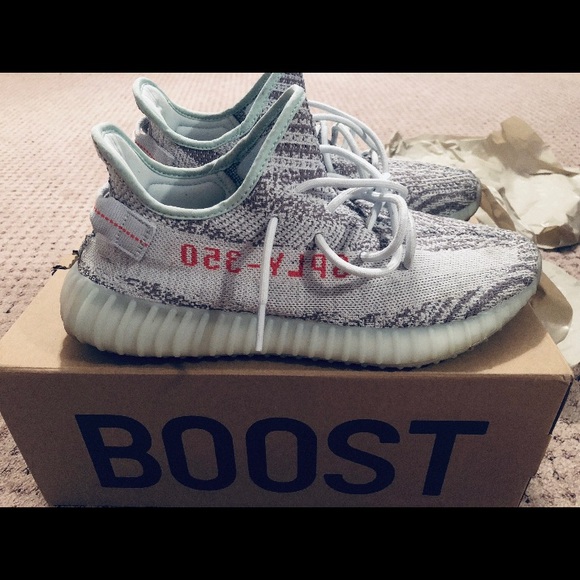 Blue tint yeezys Size 11.5. Pre owned.